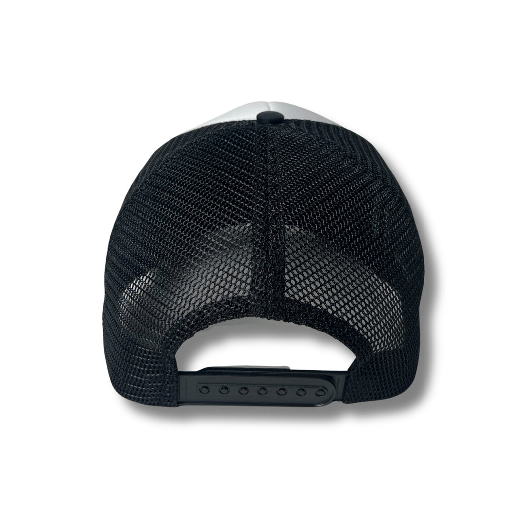 "JP Trucker" Cap (Black/White Color)